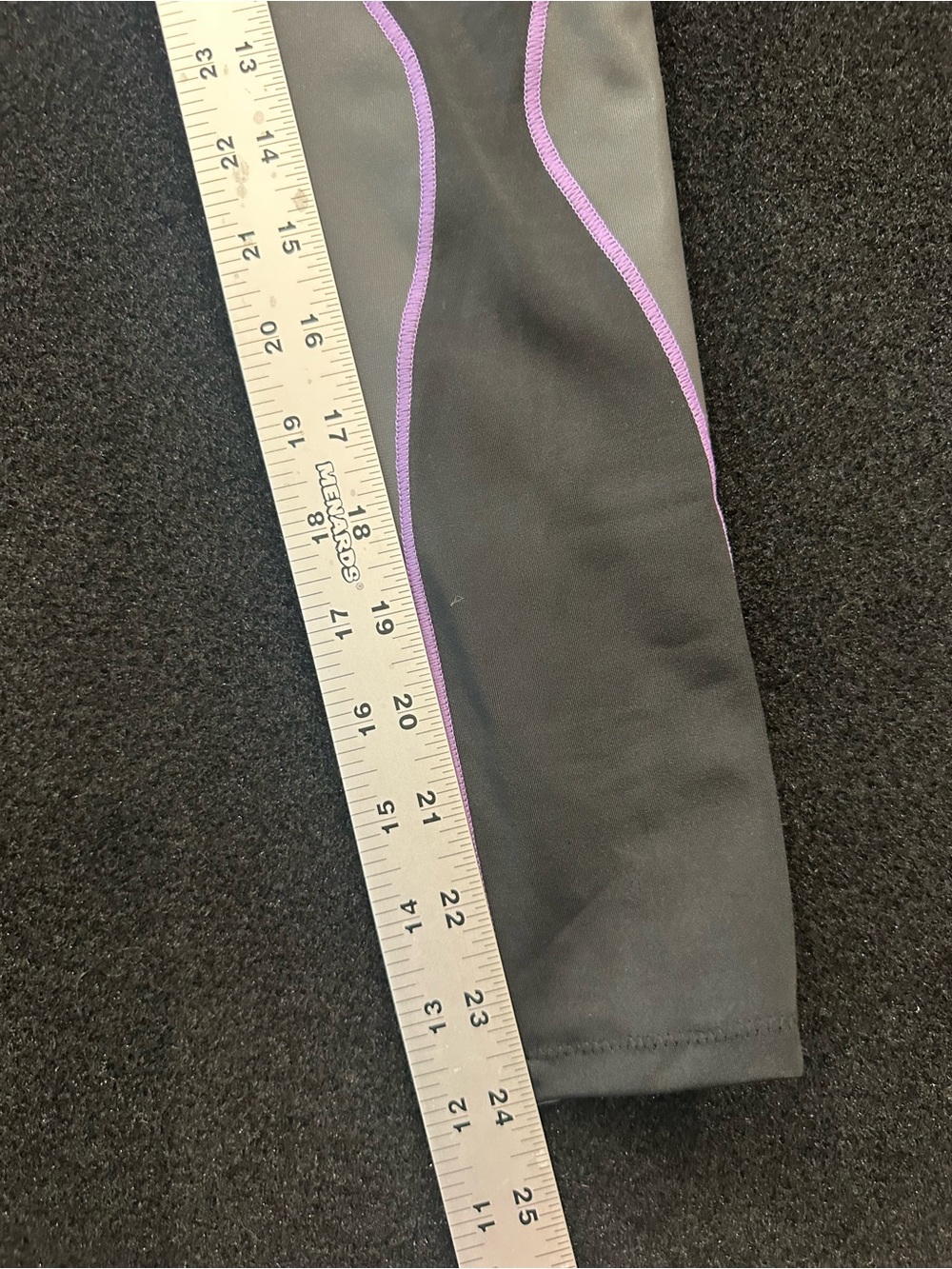 CW-X Gray Leggings with Lavender Piping - Picture 10 of 10